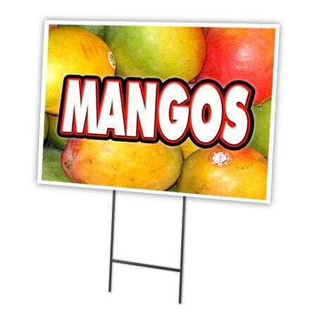 Signmission Mangos Yard Sign & Stake outdoor plastic coroplast window, C-1216-DS-Mangos C-1216-DS-Mangos